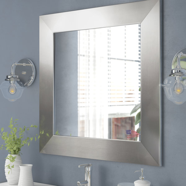 Wade Logan® Wide Contemporary Bathroom Mirror & Reviews Wayfair